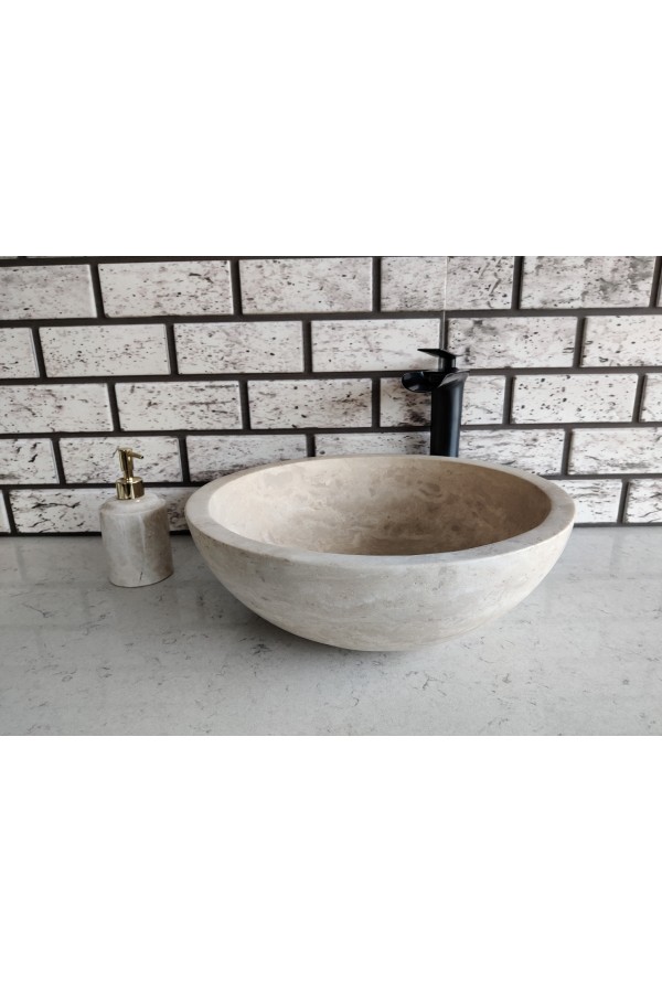Traverten Çanak Mermer Lavabo Traverten Çanak Mermer Lavabo