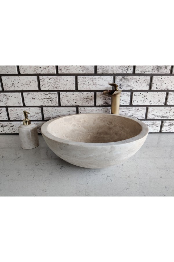 Traverten Çanak Mermer Lavabo Traverten Çanak Mermer Lavabo