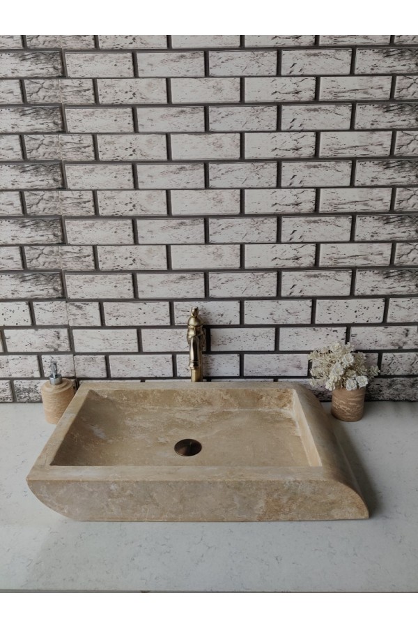 Traverten Edge Mermer Lavabo Traverten Edge Mermer Lavabo