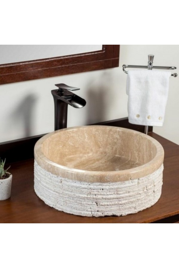 Traverten Eskitme Mermer Lavabo Traverten Eskitme Mermer Lavabo