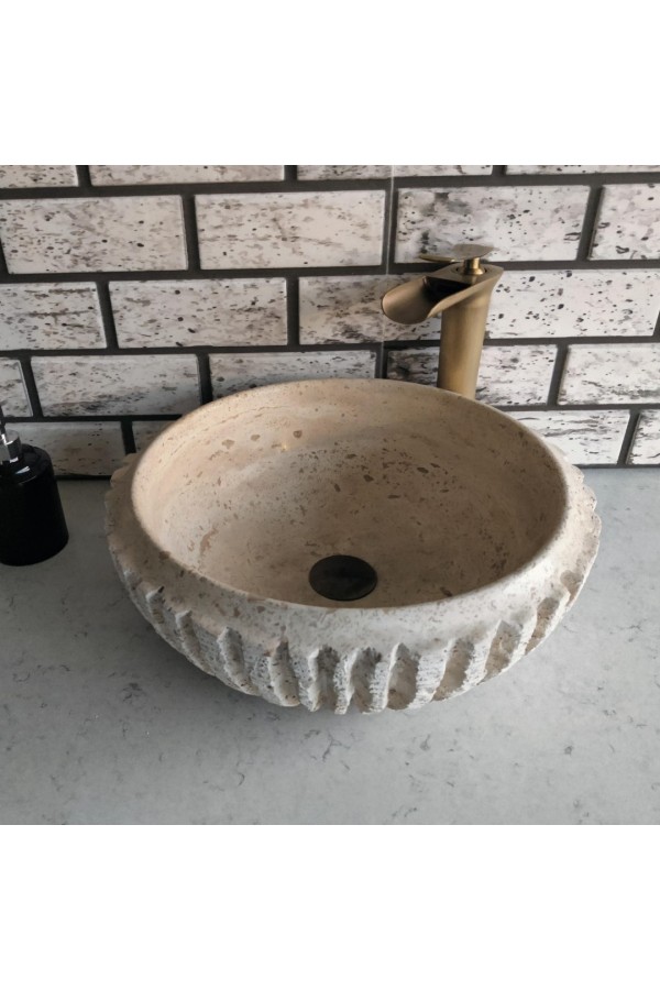Traverten Kanal Mermer Lavabo Traverten Kanal Mermer Lavabo