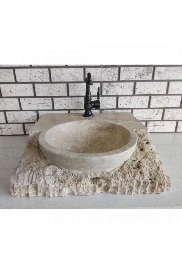 Traverten Masif Mermer Lavabo Traverten Masif Mermer Lavabo