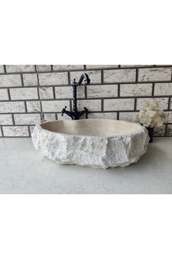 Traverten Messy Mermer Lavabo Traverten Messy Mermer Lavabo