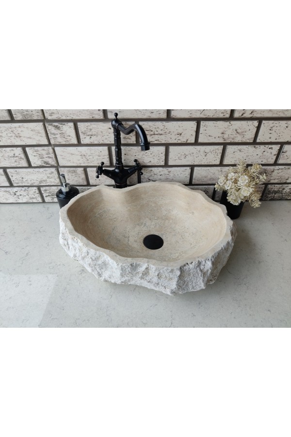 Traverten Messy Mermer Lavabo Traverten Messy Mermer Lavabo