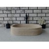 Traverten Oval Mermer Lavabo