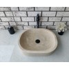 Traverten Oval Mermer Lavabo