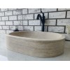 Traverten Oval Mermer Lavabo