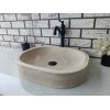 Traverten Oval Mermer Lavabo