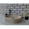 Traverten Oval Mermer Lavabo