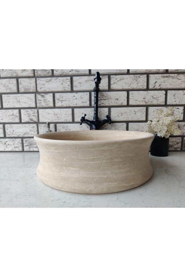 Traverten Thin Mermer Lavabo Traverten Thin Mermer Lavabo
