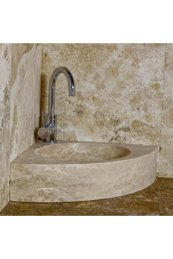 Traverten Üçgen Mermer Lavabo Traverten Üçgen Mermer Lavabo