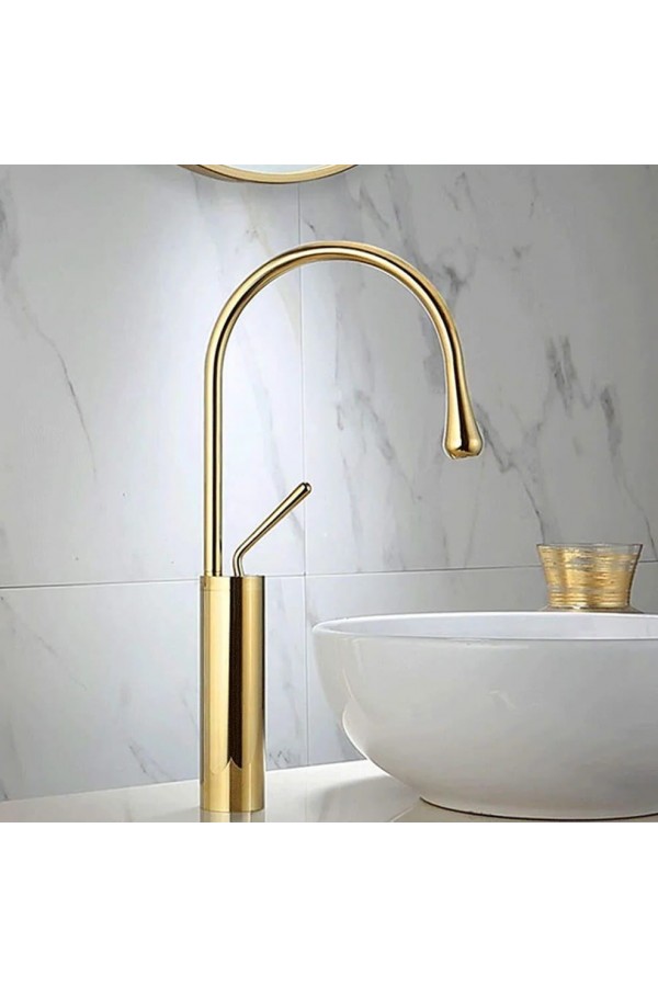 Altın Minimal Max Çanak Lavabo Bataryası Altın Minimal Max Çanak Lavabo Bataryası