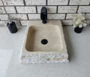 Traverten Mikro Patlatma Mermer Lavabo 4