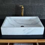 Beyaz Pure Yay Mermer Lavabo 4