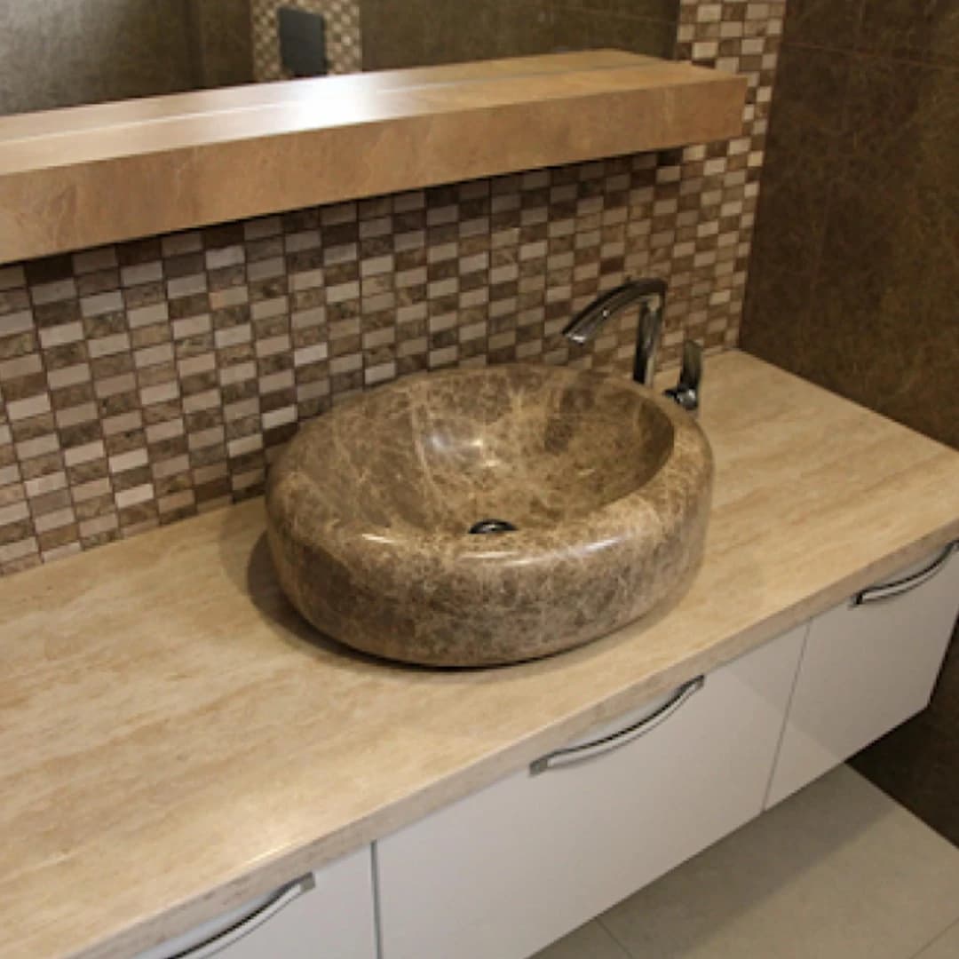 Emparador Elips Teker Mermer Lavabo 1