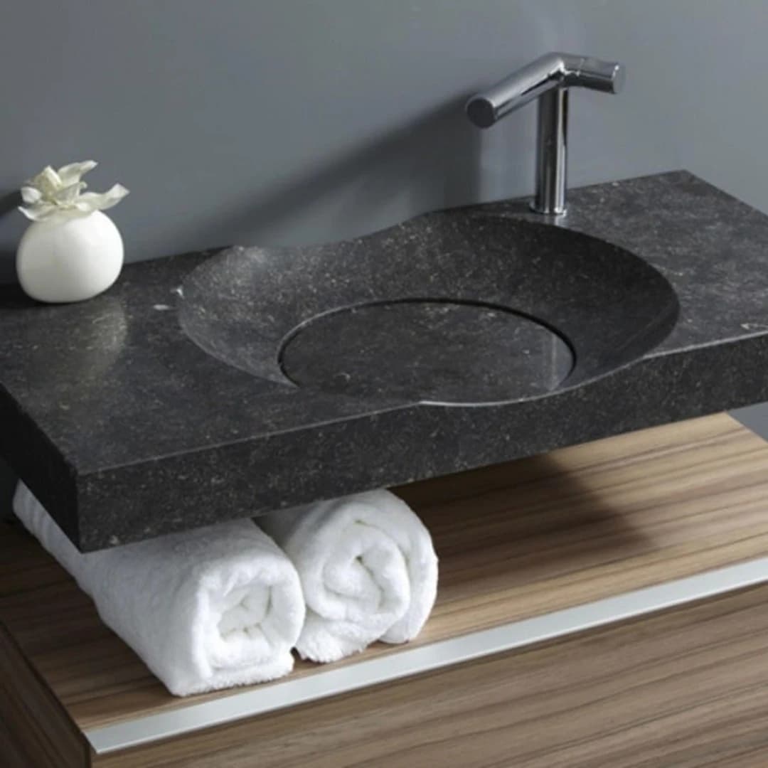 Karaca Siyahı Egzotik Mermer Lavabo 1