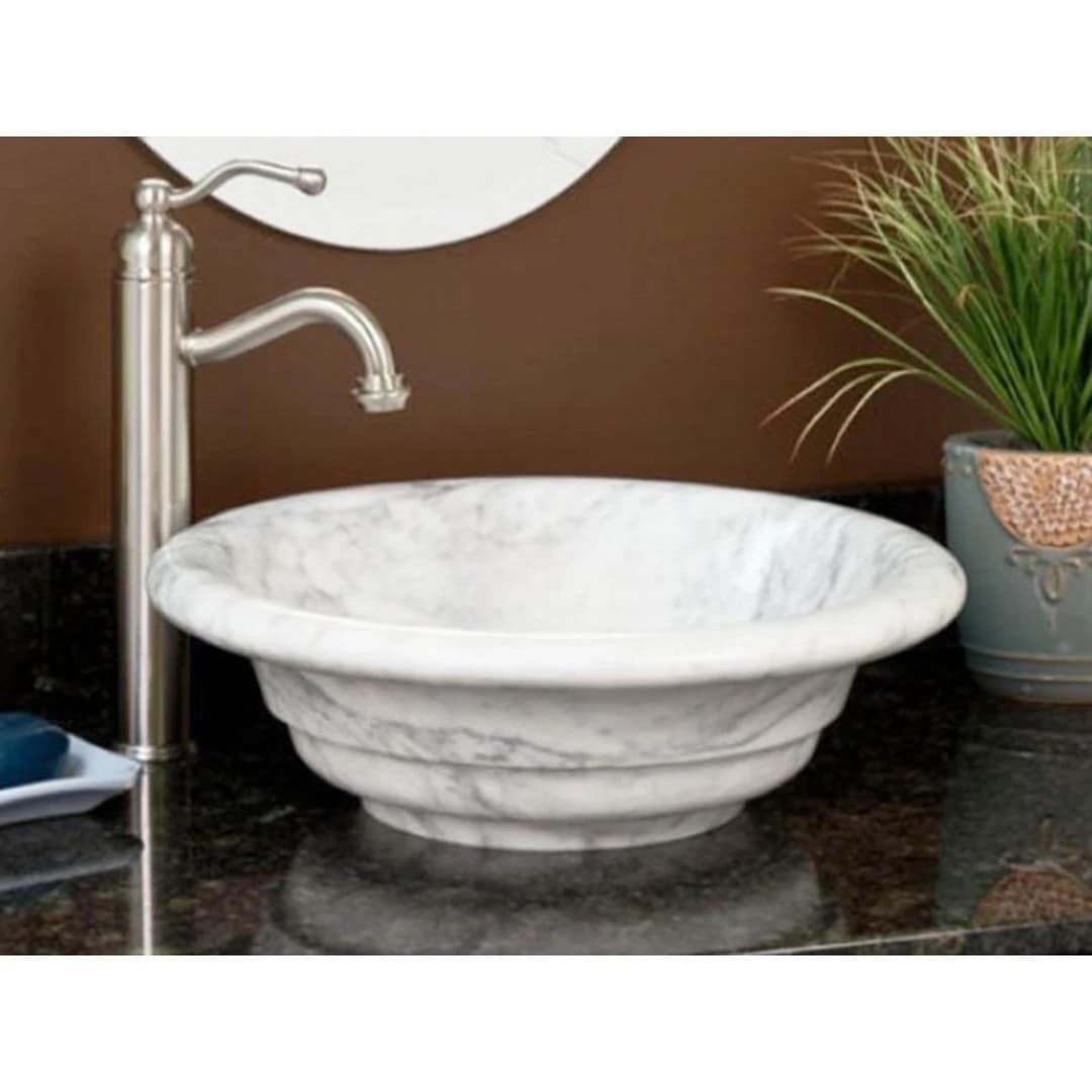 Beyaz Profil Mermer Lavabo 1