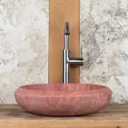 Traverten Red Pahlı Mermer Lavabo 1
