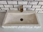 Traverten Yay Patlatma Mermer Lavabo 2