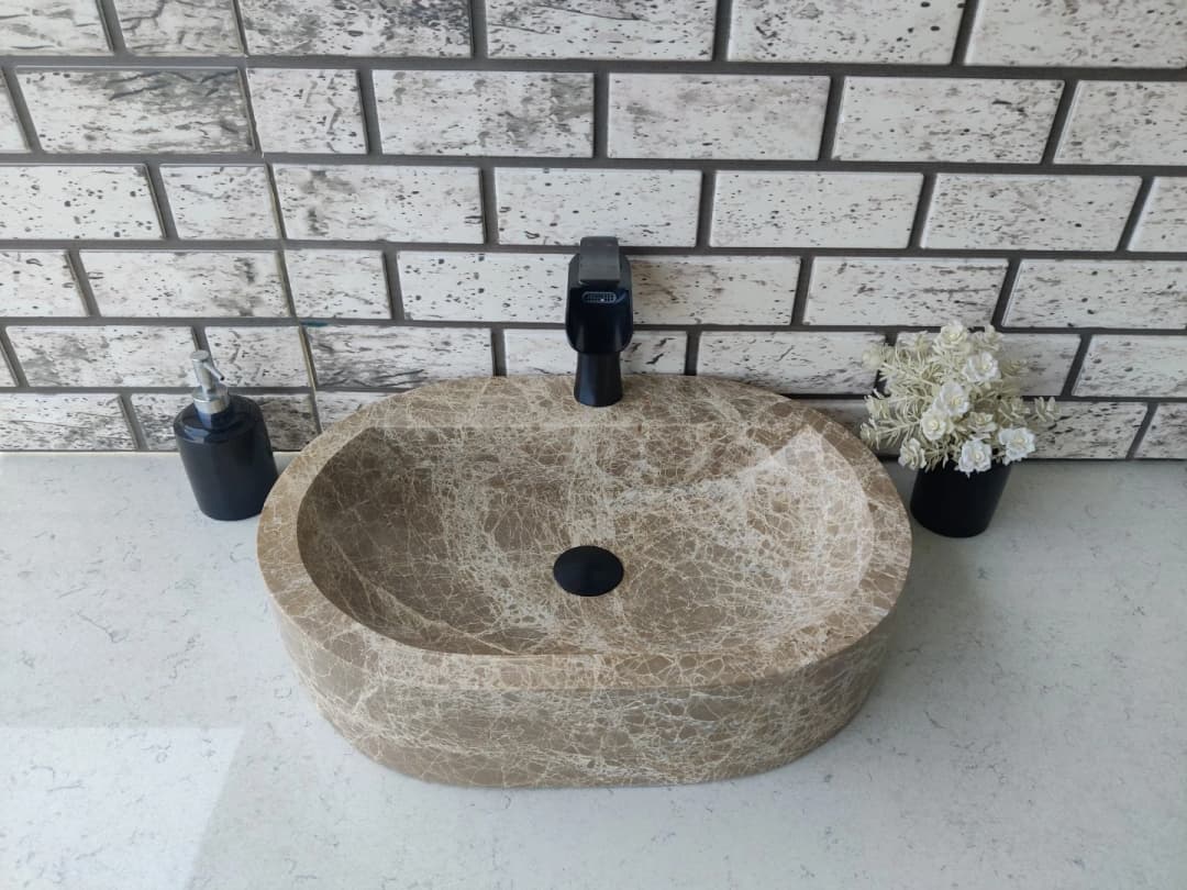 Emparador Oval Mermer Lavabo 3