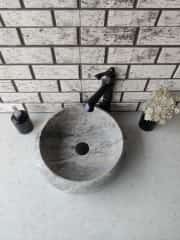 Silver Teker Mermer Lavabo 3