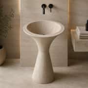 Traverten İnfinity Dikey Mermer Lavabo 1
