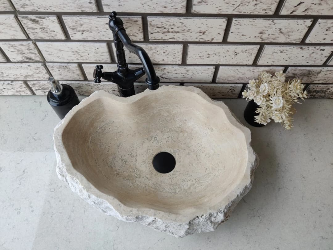 Traverten Messy Mermer Lavabo 4