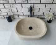 Traverten Oval Mermer Lavabo 6