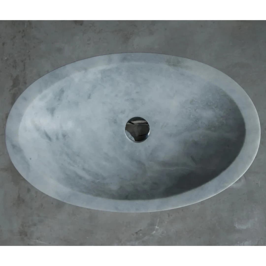 Gri Elips Mermer Lavabo 2