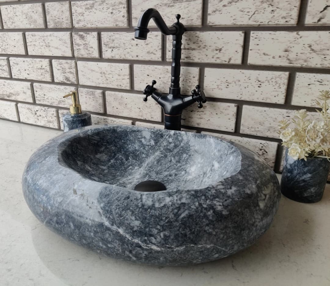 Karaca Siyahı Fat Mermer Lavabo 5