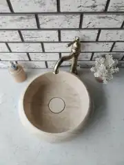 Traverten Lid Teker Mermer Lavabo 2