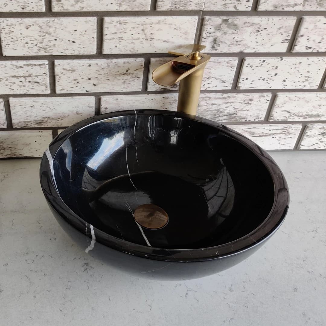 Toros Siyah Çanak Mermer Lavabo 2