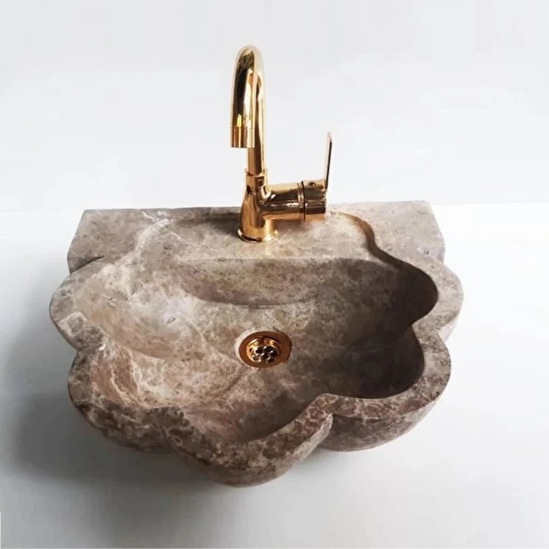 Emparador Papatya Mermer Lavabo 2