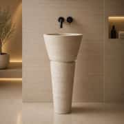 Traverten Üçgen Dikey Lavabo 1