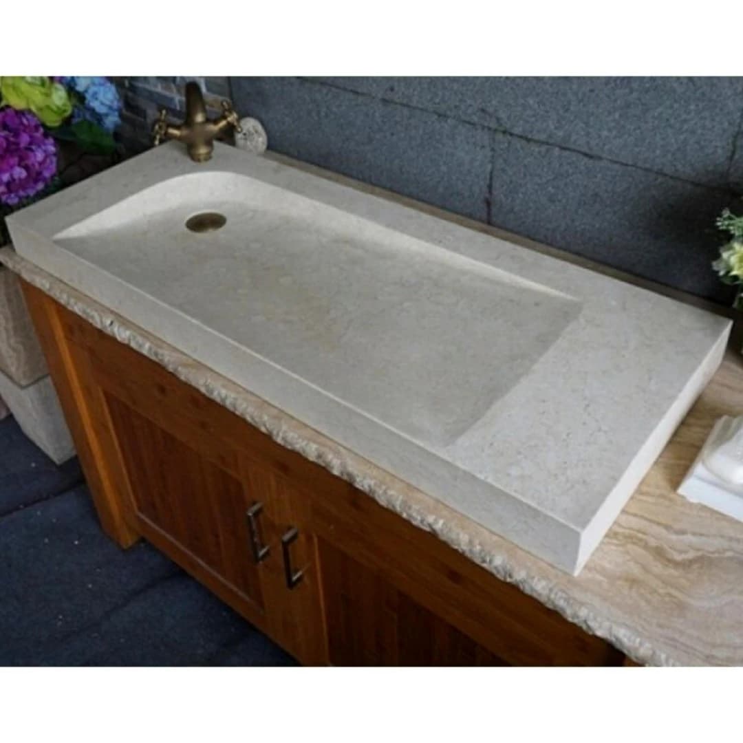 Traverten Sargı Mermer Lavabo 1