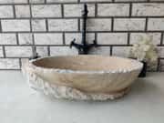 Traverten Special Elips Mermer Lavabo 1