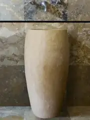 Traverten Barrel Dikey Mermer Lavabo 2