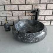 Karaca Siyahı Teker Mermer Lavabo 1