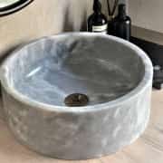 Gri Silindir Mermer Lavabo 1