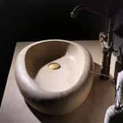 Traverten Çakıl Taşı Mermer Lavabo 2