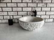 Bej Çanak Patlatma Mermer Lavabo 3