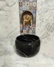 Toros Siyahı Modern Düz Mermer Kurna 2