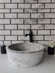 Silver Silindir Draw Mermer Lavabo 1