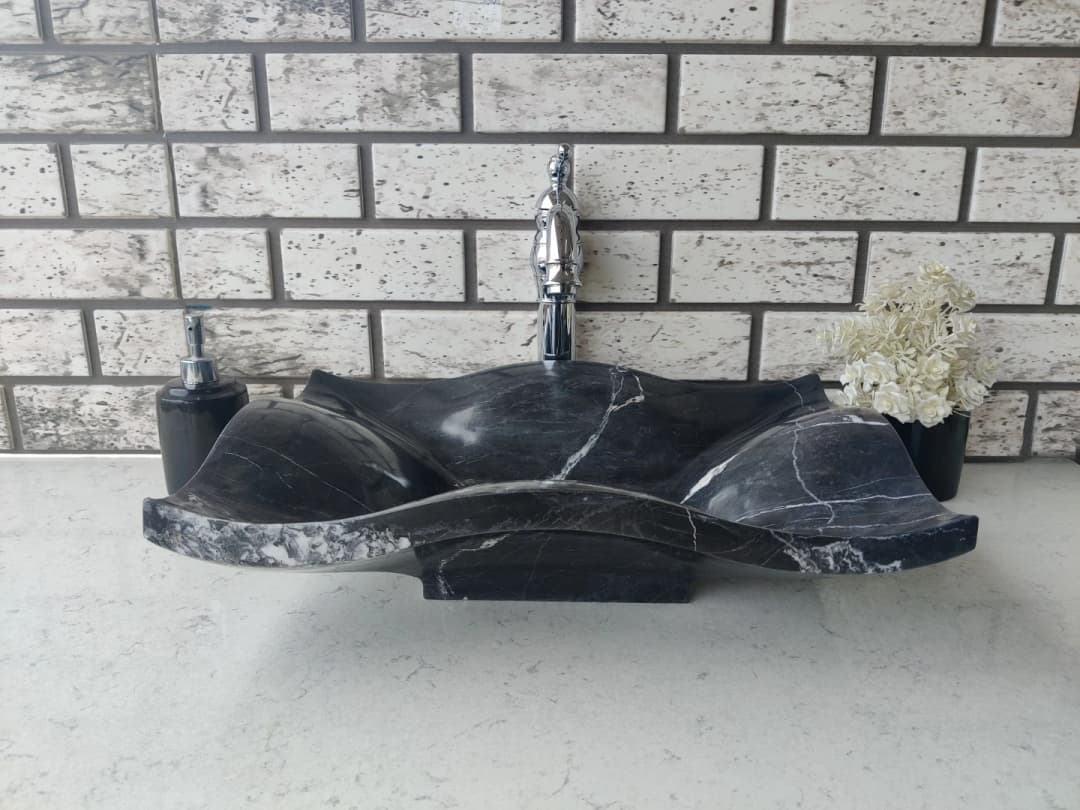 Toros Siyahı Undate Mermer Lavabo 2