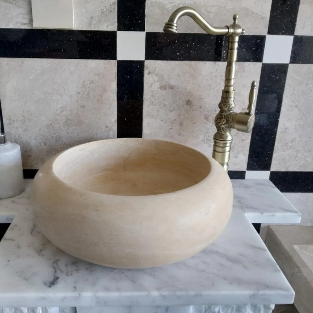 Traverten Teker Mermer Lavabo 4