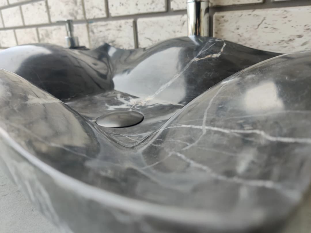 Toros Siyahı Undate Mermer Lavabo 6