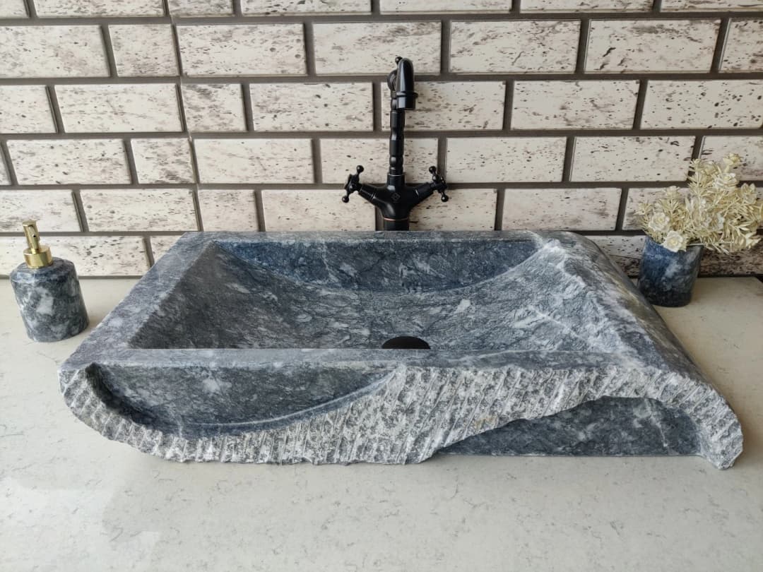 Karaca Siyahı Special Yay Mermer Lavabo 2