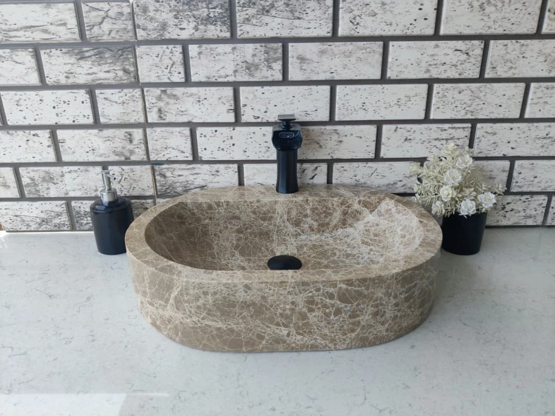 Emparador Oval Mermer Lavabo 2