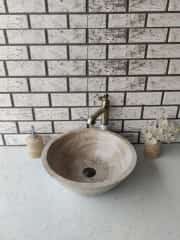 Noche Traverten Külah Mermer Lavabo 2