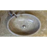 Traverten Noche Çanak Mermer Lavabo 3